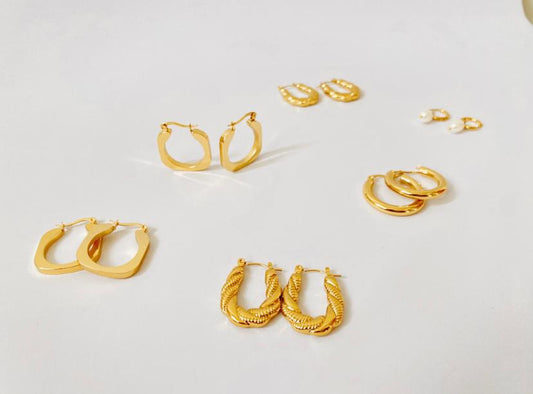elegant golden earrings 