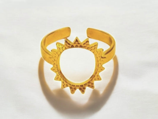 adjustable gold stainless steel ring, waterproof and hypoallergenic
