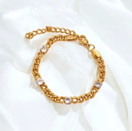 gold-plated stainless steel bracelet