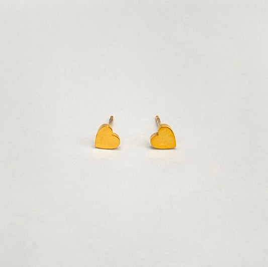 Heart Studs - Gold