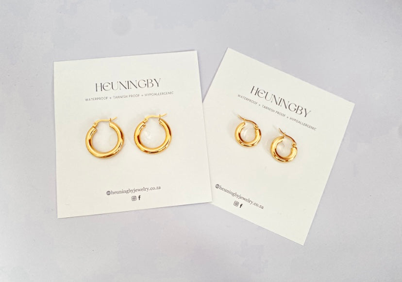 elegant minimalist stainless steel earrings in gold