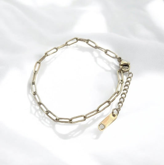 silver stainless steel bracelet