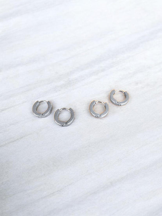 Mini Bold Huggies (Silver)